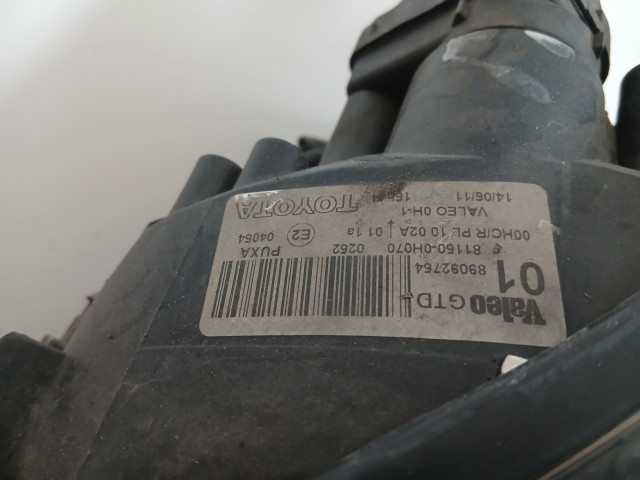10127 Toyota Aygo 2005-2014 2005-2014 Lámpa , Fényszóró Használt Bal első 