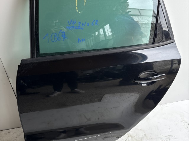 10367 Volkswagen Polo 6r 2009-2017 Ajtó Használt Bal hátsó Fekete 
