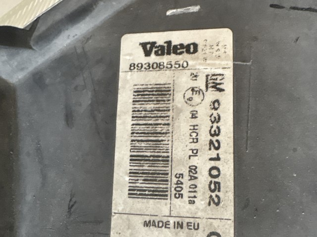 11405 Opel Meriva A 2003-2010 Lámpa , Fényszóró Használt sima Jobb első