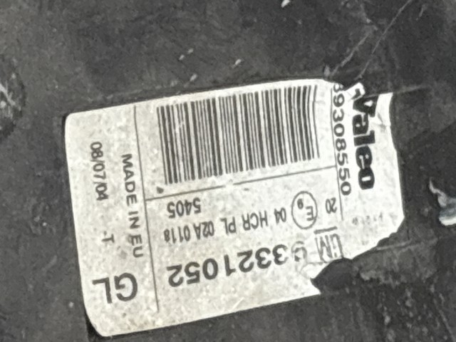 11480 Opel Meriva A 2003-2010 Lámpa , Fényszóró Használt sima Bal első 
