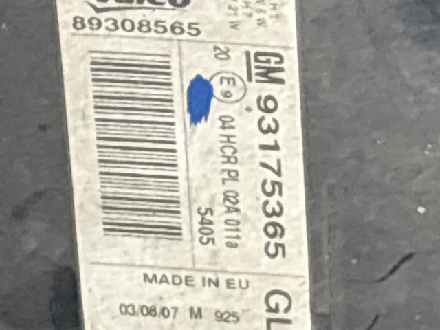 11499 Opel Meriva A 2003-2010 Lámpa , Fényszóró Használt Jobb első