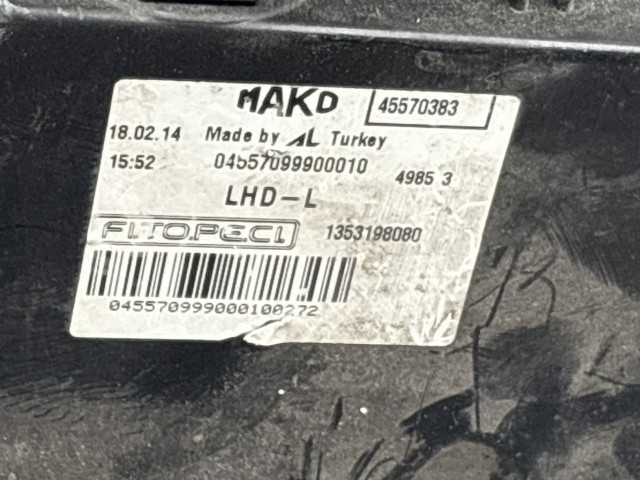 11497 Fiat Fiorino , Qubo 2007-2016 Lámpa , Fényszóró Használt Bal első 