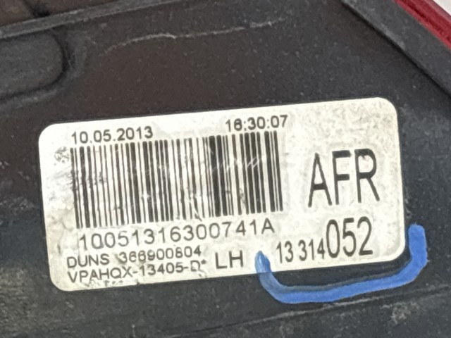 11173 Opel Astra J kombi 2009-2015 Lámpa sötétitett Bal hátsó